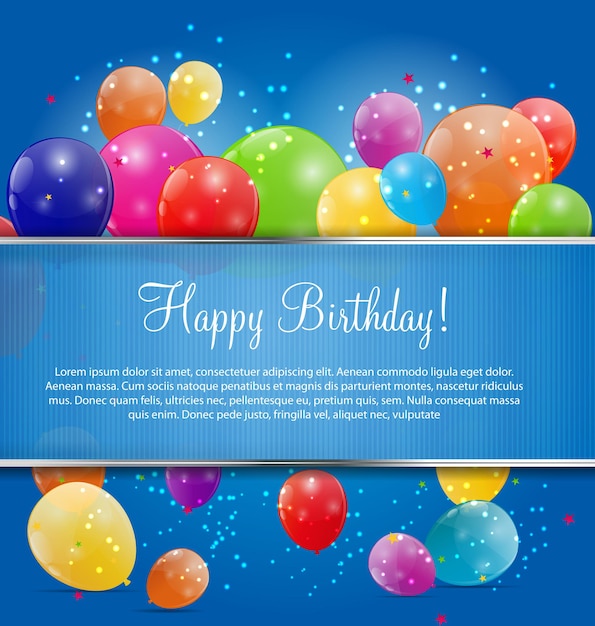 Palloncini lucidi di colore sfondo illustrazione vettoriale