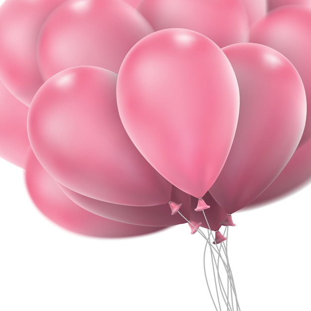 Palloncini rosa lucidi.