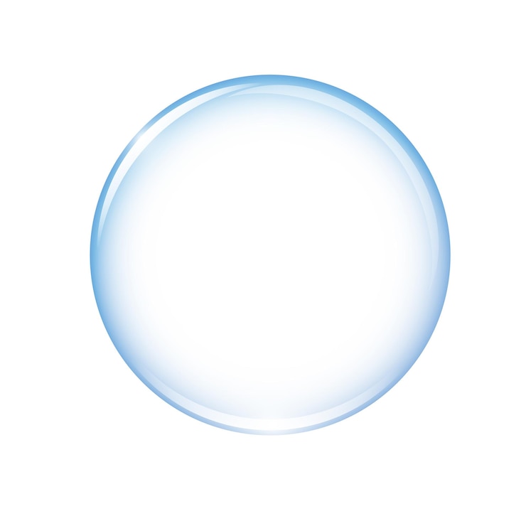 Vettore palloncino a bolle bianco lucido illustrazione vettoriale