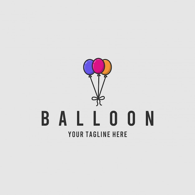 Palloncino minimalista logo design ispirazione