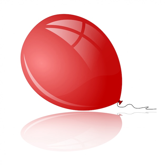 Palloncino rosso con riflessione