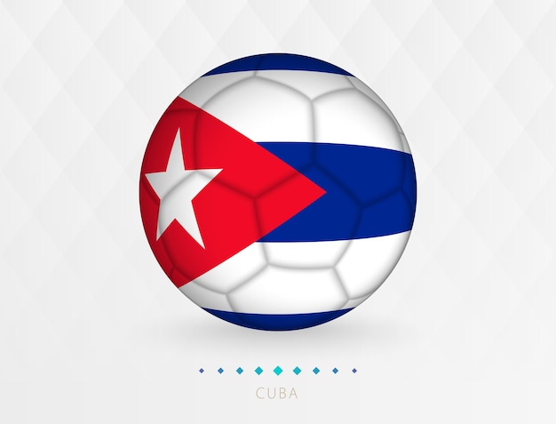 Pallone da calcio con bandiera di Cuba Pallone da calcio con bandiera della squadra nazionale di Cuba