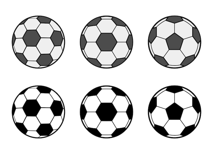 Vettore pallone da calcio disegno vettoriale illustrazione isolato su sfondo bianco