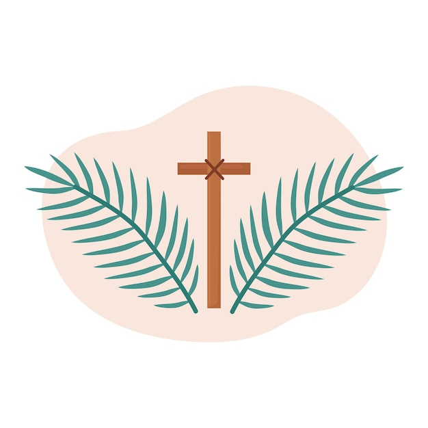 Palm Sunday leaf icon clipart avatar logotipo concetto illustrazione isolata