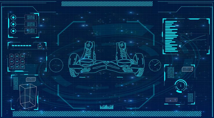 Vettore pannello per dati gyroscooter
