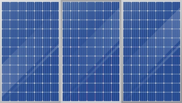 Pannello solare Energia solare Cellula solare su sfondo bianco Illustrazione vettoriale