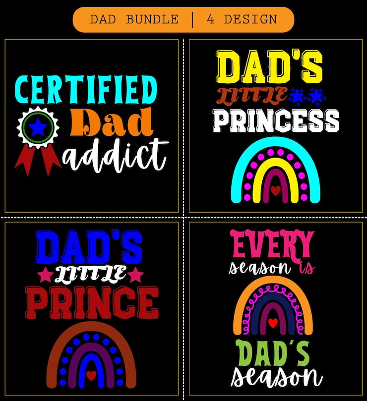 Vettore papà svg bundle papà svg file papà svg cricut papà tipografia disegno vettoriale