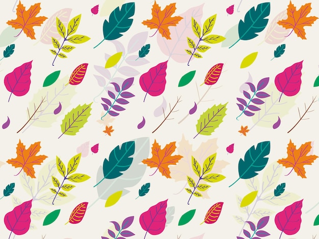 Papel Tapiz Hojas de arboles colorato