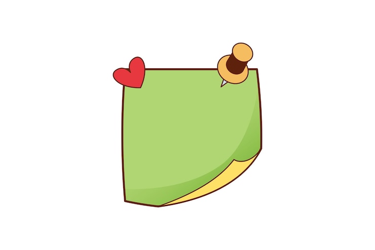 Vettore paper sticky notes sticker design