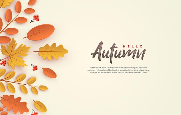 Papercut semplice tema autunnale