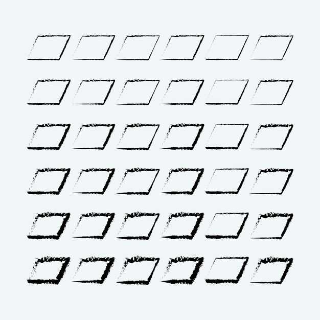 Parallelogramma disegnato a mano tratto di pennello