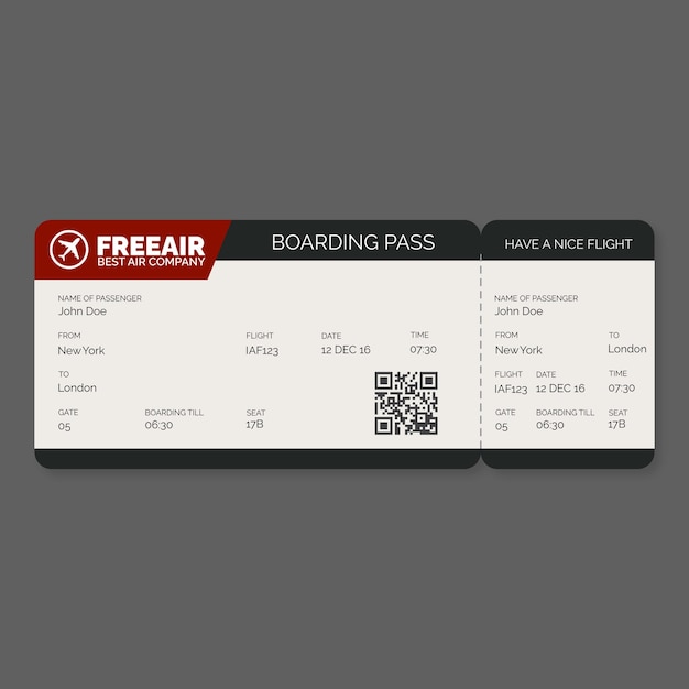 Pass d'imbarco aereo gratuito