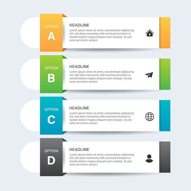 Passaggi di progettazione del modello di infografica timeline aziendale