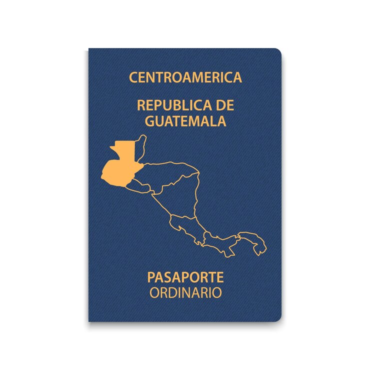 Vettore passaporto del guatemala citizen id modello illustrazione vettoriale