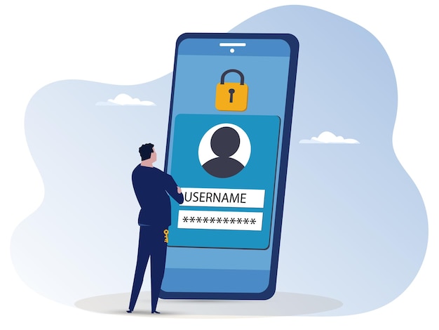 Password complessa per un'elevata protezione e sicurezza informatica per la privacy sicura dei dati dell'account di accesso