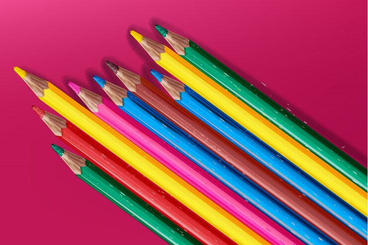 Vettore pastelli colorati ad acquerello. di nuovo a scuola