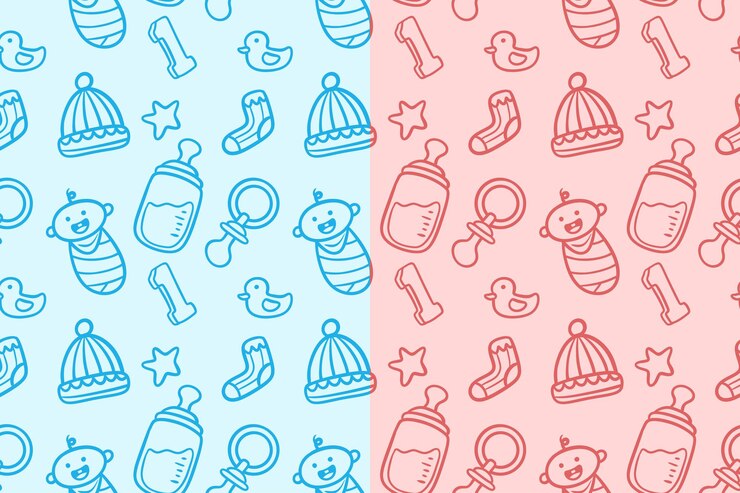 Pattern senza cuciture per la doccia del bambino