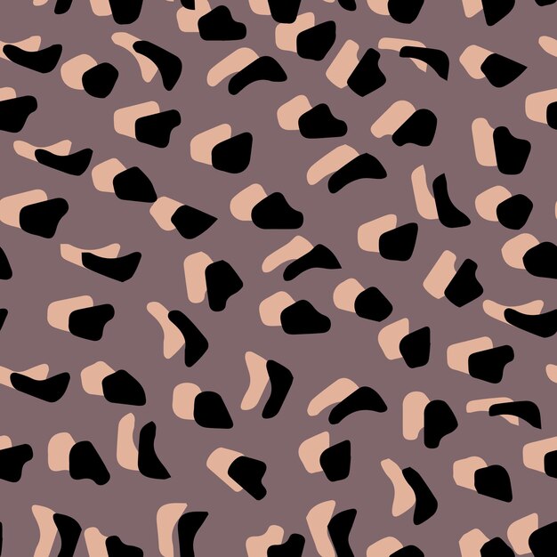 Pelle di leopardo astratto vettore cuciture motivo macchie e sfondi irregolari della spazzola Stampa astratta della pelle di animali selvatici Semplice disegno geometrico irregolare