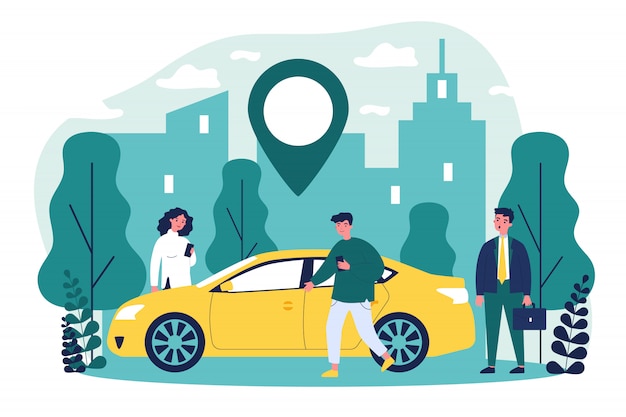 Pendolari che condividono la macchina in città