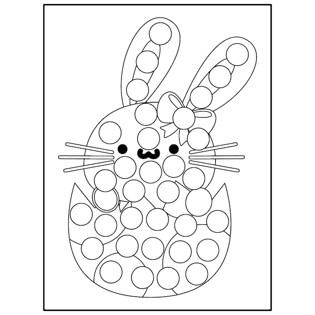 Pennarello a punti di Pasqua Disegni da colorare per bambini