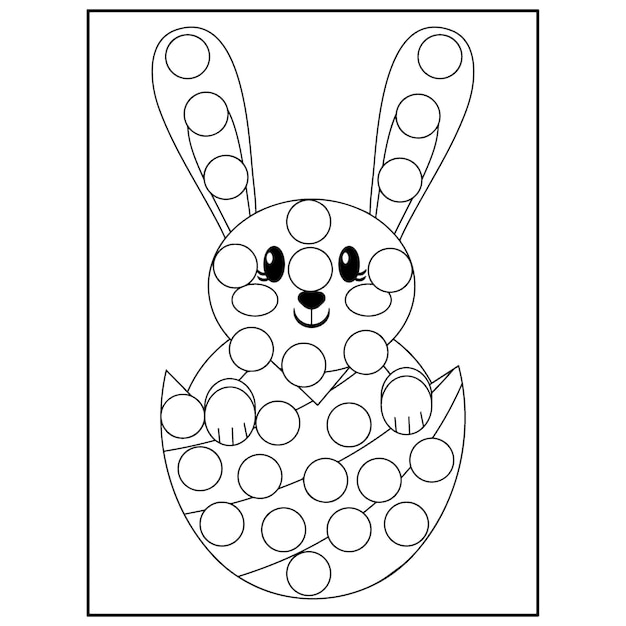 Pennarello a punti di Pasqua Disegni da colorare per bambini