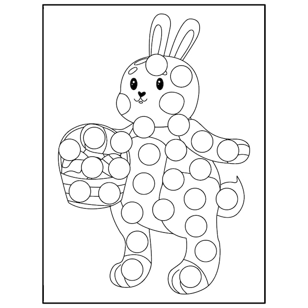 Pennarello a punti di Pasqua Disegni da colorare per bambini