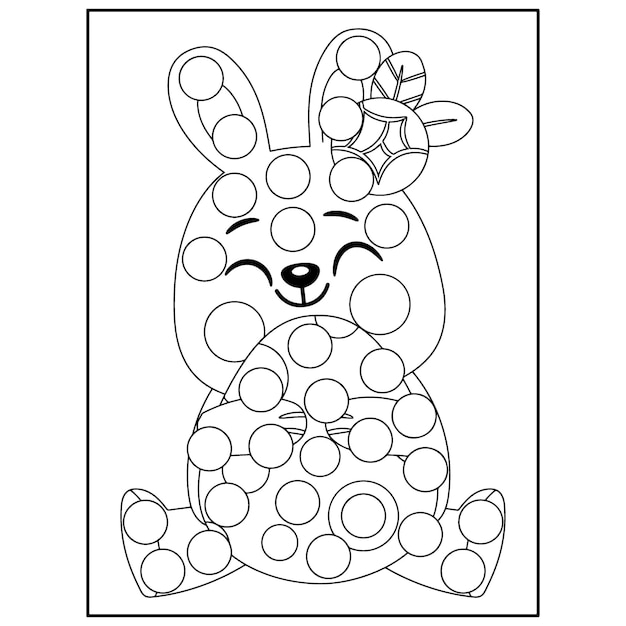 Pennarello a punti di Pasqua Disegni da colorare per bambini
