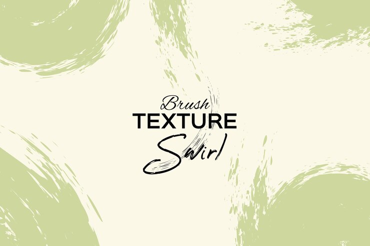 Pennello vernice verde grunge su texture beige ricciolo astratto banner minimo sfondo