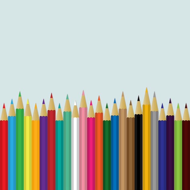 Pensils di colore isolati Illustrstion di vettore