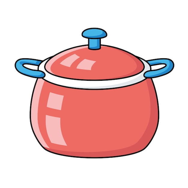 pentola da cucina rossa