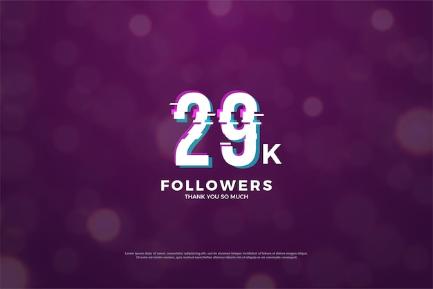 per celebrare i 29k follower sulla brochure dei social media.