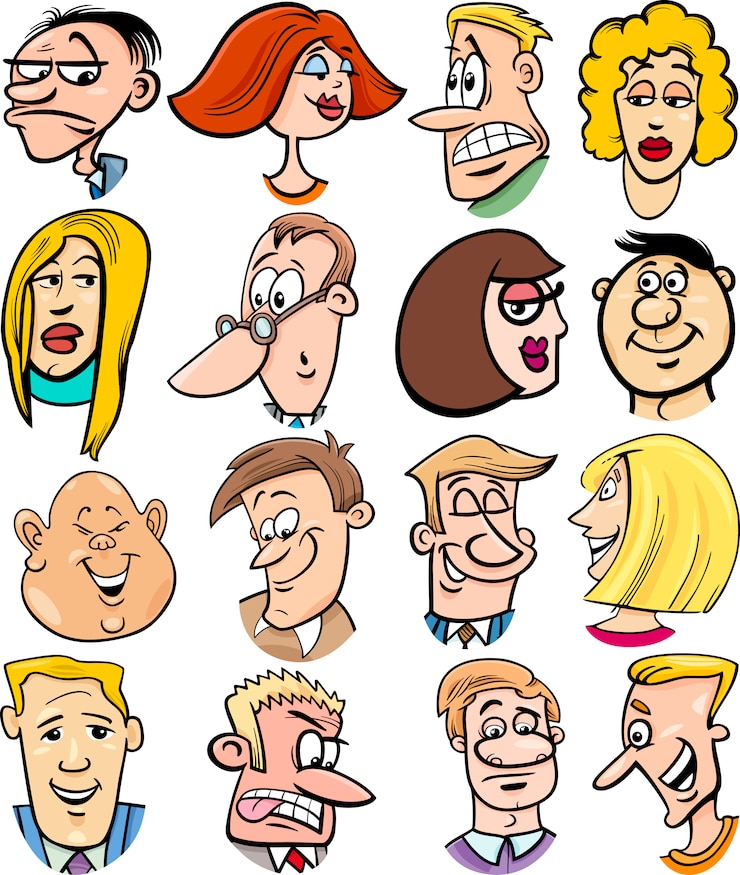 Vettore personaggi dei personaggi dei cartoni animati