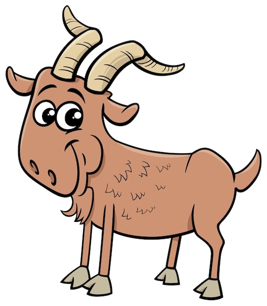 personaggio animato di animale comico di capra di montagna