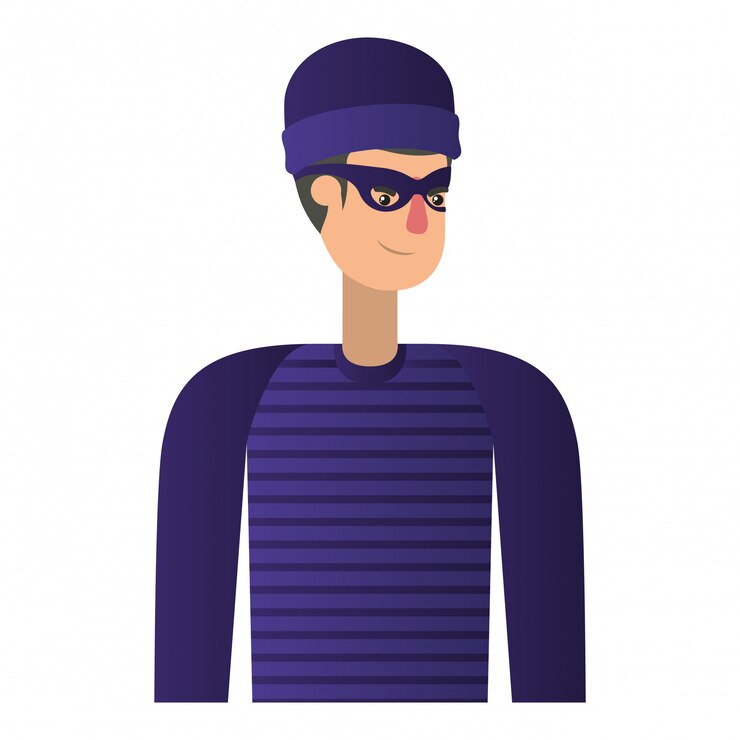 Vettore personaggio avatar ladro