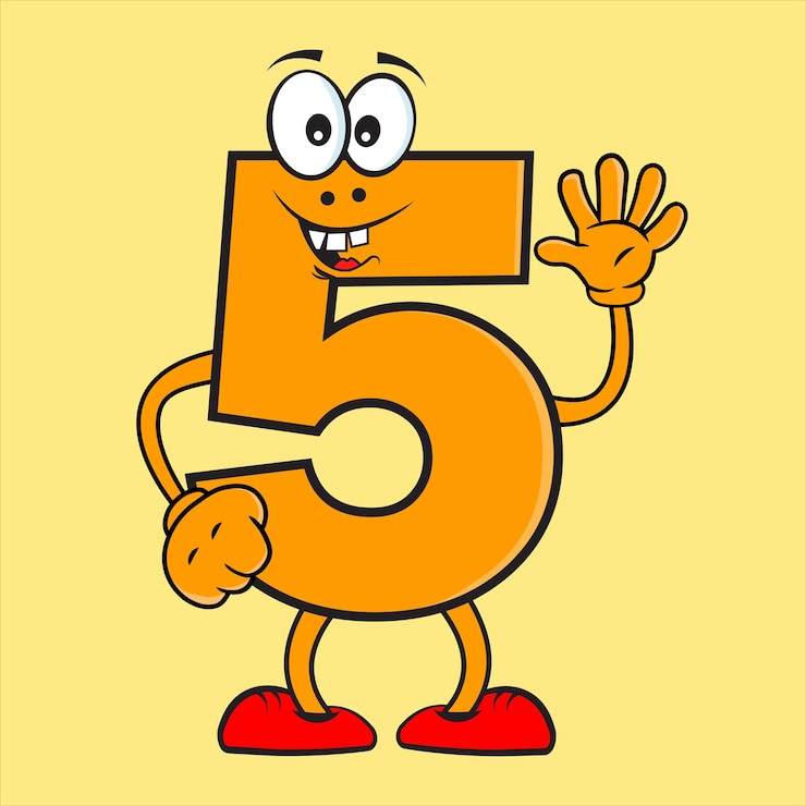 Vettore personaggio dei cartoni animati creativo numero 5