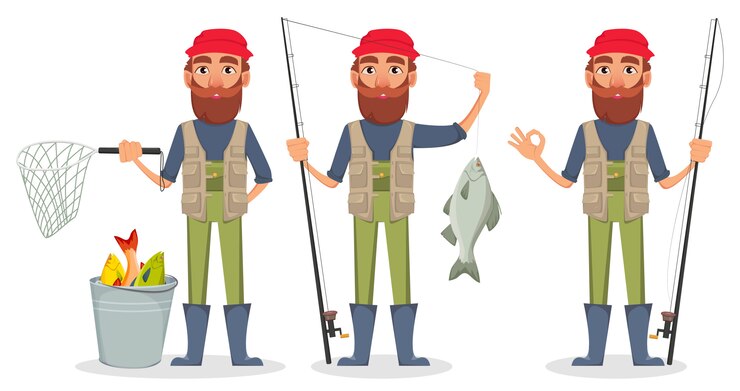 Vettore personaggio dei cartoni animati di fisher