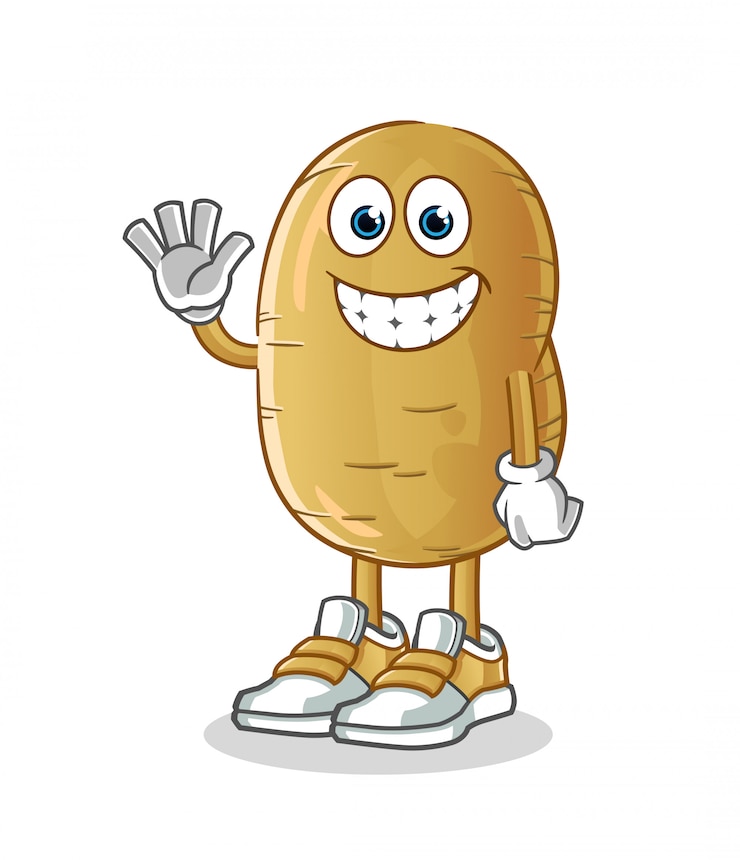 Vettore personaggio dei cartoni animati di patate