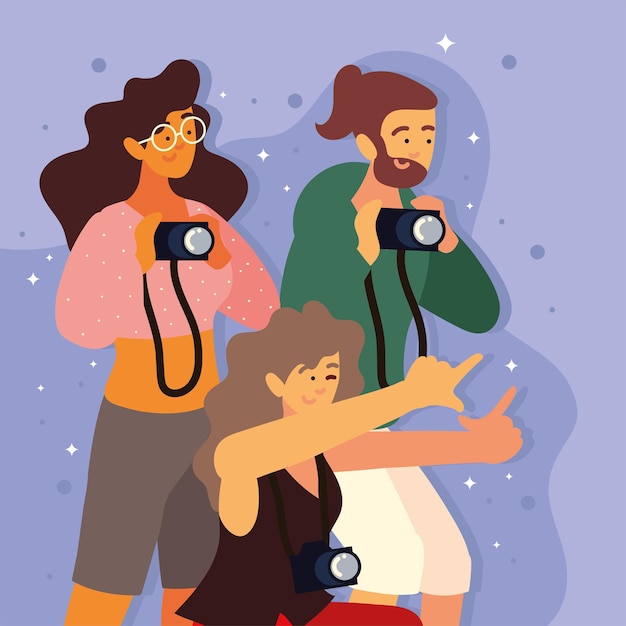 Personaggio delle persone che fotografa