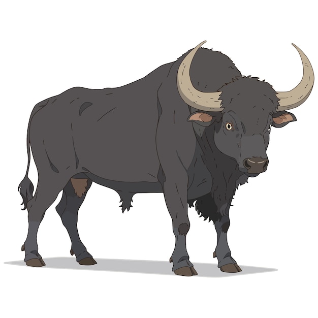 Personaggio di cartone animato America buffalo con stile di disegno infantile