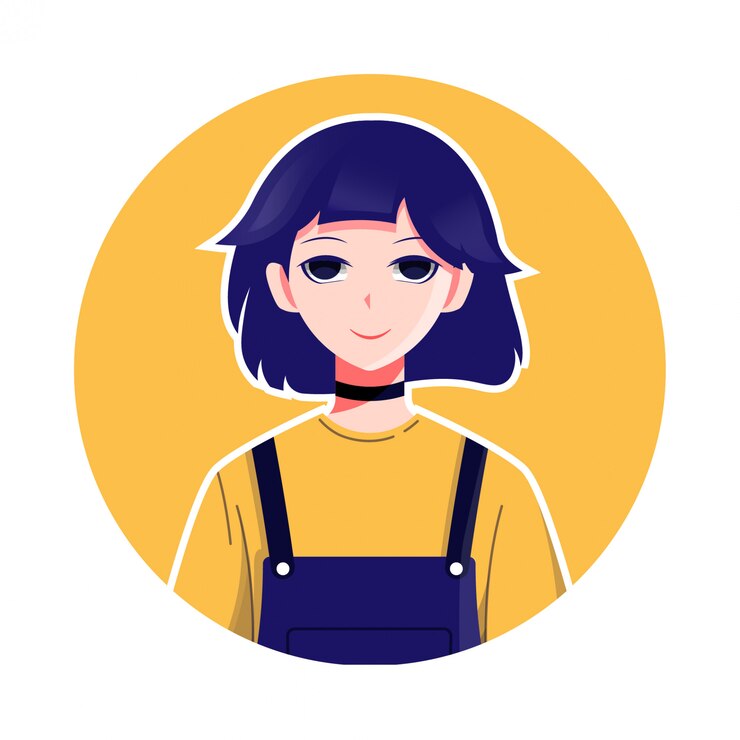 Vettore personaggio ragazza sorridente