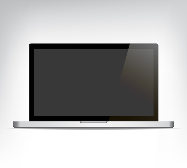 personal computer portatile aperto realistico