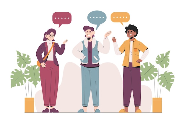 Persone che parlano concetto illustrazione vettoriale
