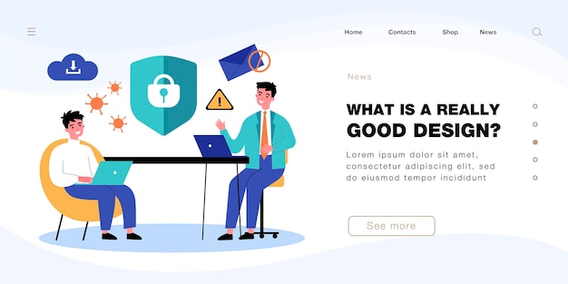 Persone che proteggono la privacy dei dati da virus e phishing