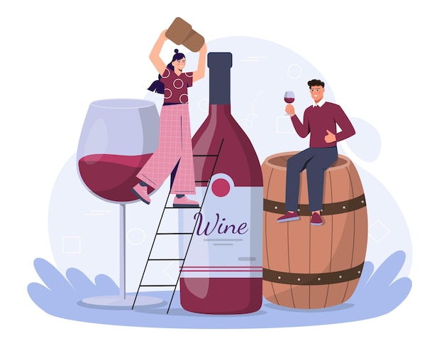 Persone con vino