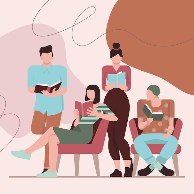 Persone moderne che svolgono attività culturali