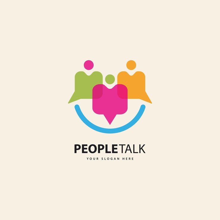 Persone o unità umana chat bolla icona logo design5