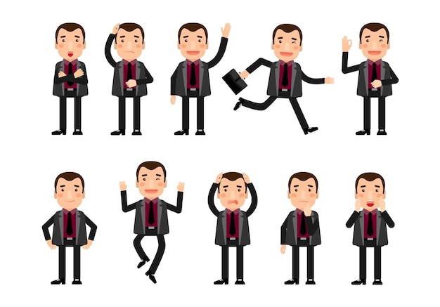 Persone Set Professione Set di personaggi del costruttore in diverse pose