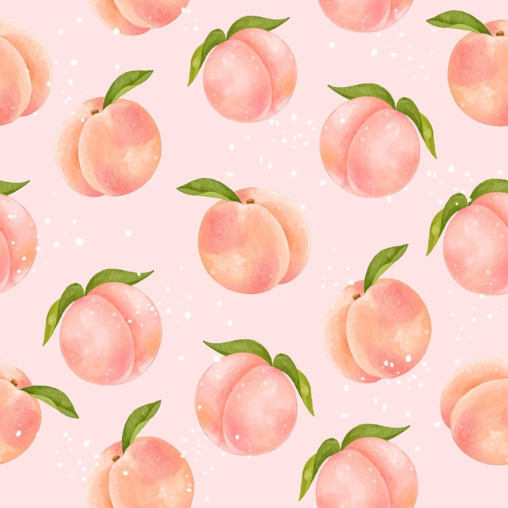 pesca con foglie seamless pattern