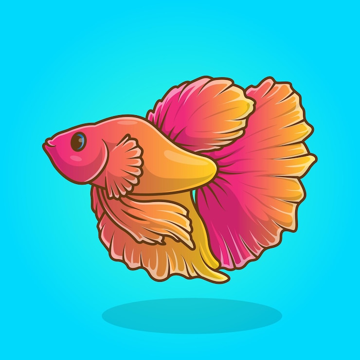 Vettore pesce rosso