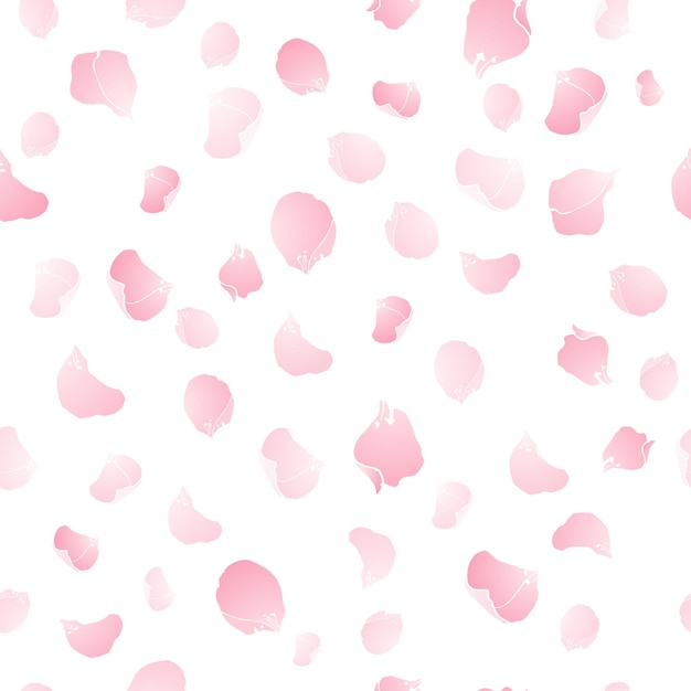 Petali Apple fiori disegnati a mano isolati su sfondo bianco vettore senza soluzione di continuità pattern floreale